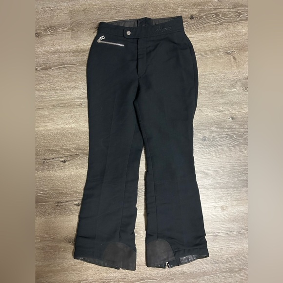 Bogner Pants - Bogner Ski Pants Black Wool Blend Size 10 Vintage Made in USA